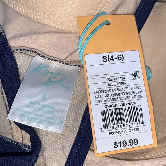 (S)- KONA SOL WOMEN'S RUFFLE BIKINI TOP - OXFORD BLUE - Picture 6 of 8